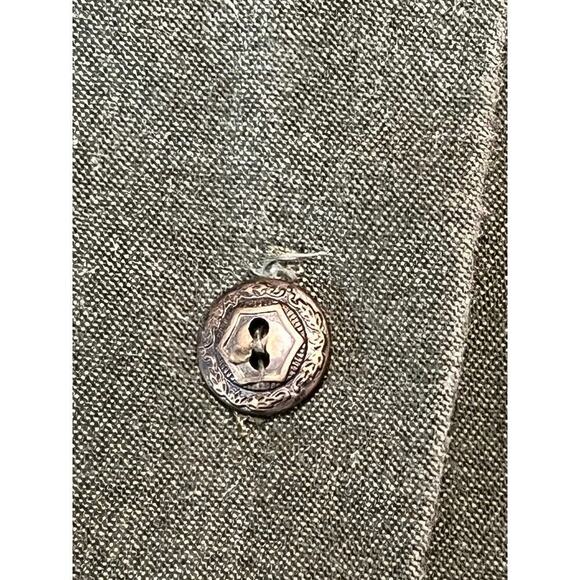 Vintage J & A Collection Made in USA Button Down Shirt Military OD Green Cotton - Picture 9 of 9